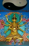 In Mahayana and Vajrayana Buddhism, Marici is known as the Goddess of the Heavens, Goddess of Light, and a solar deity. Also known elsewhere as Marishi-ten (摩利支天?), Marisha-Ten (another Japanese name) and Mólìzhītiān Púsà (Chinese: 摩利支天菩萨; pinyin: Mólìzhītiān Púsà). She is believed to be one of the Twenty (or Twenty Four) Heaven Celestials (二十/二十四诸天).<br/><br/>

Lying 15 km west of Kunming City, the Dragon Gate (Long Men) in the Western Hills is close to the west shore of Dianchi Lake. It consists of the Sanqing Temple Complex and the Dragon Gate Grotto Complex.<br/><br/>

Dragon Gate is over 2,300 meters, 300 meters higher than the water surface of Dianchi Lake.<br/><br/>

In Taoism, Marici is known under the epithet of the Dipper Mother (traditional Chinese: 斗母元君; pinyin: Dǒumǔ Yuánjūn).<br/><br/>

Western Hills Forest Reserve (simplified Chinese: 西山森林公园; traditional Chinese: 西山森林公園; pinyin: Xī Shān Sēnlín Gōngyuán) lies in the Biji Mountain chain to the west of Kunming, China. It is visible from the eastern or northern banks of Dianchi Lake.